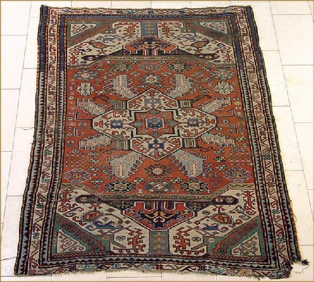 Oriental Rugs/Caucasian Rugs: Karabagh Kasim Ushak Rug 19.c