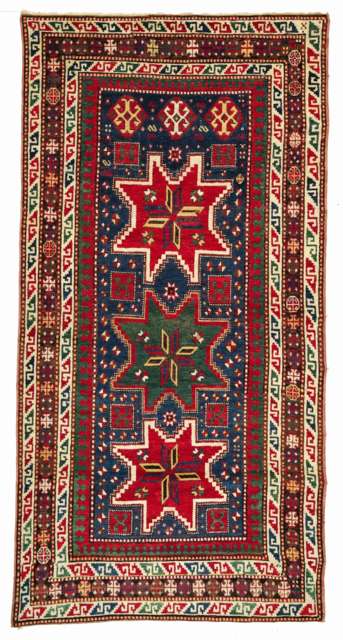 Kazak Rug 8 pointed star medallion 19th c 