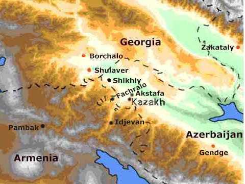 Map of the Kazak Area