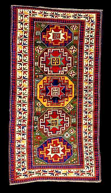 Sunburst Zejwa Rug Kazak long rug lot 85 Shulaver? 