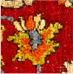 Detail from a possibly Turanian Court Carpet fragment in the Museo Bargello, Florence These carpets have been called almost everything except "wall to wall". Estimates of dates range anywhere from the fifteenth to the nineteenth century but they are now thought to date to the later part of the sixteenth century. As a group they are usually referred to as Salting type but part of the group appears most likely to be from Herat during the Turanian renaissance of 1589 to 1598.