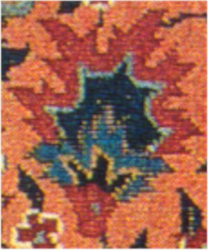 Later Mughal Type Carpet Border 11. Lahore 1650. Kanko-Boko Gion Festival Rug Kyoto Japan. Mughal Medallion Carpet from Kyoto ,Japan