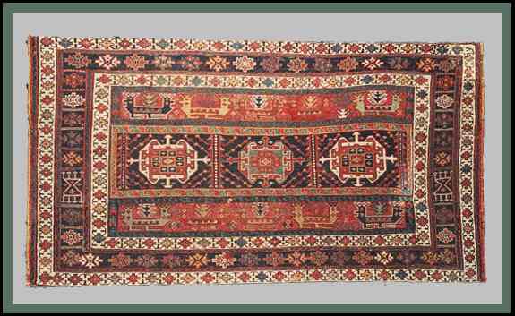 Persian Rugs/Kurdish Rugs: Antique Qazvin Kurd Animal Bag