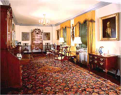 Persian Rugs: Circa 1800 Northwest Persian Carpet of the Walter Thurston Gentlemen's Lounge 
