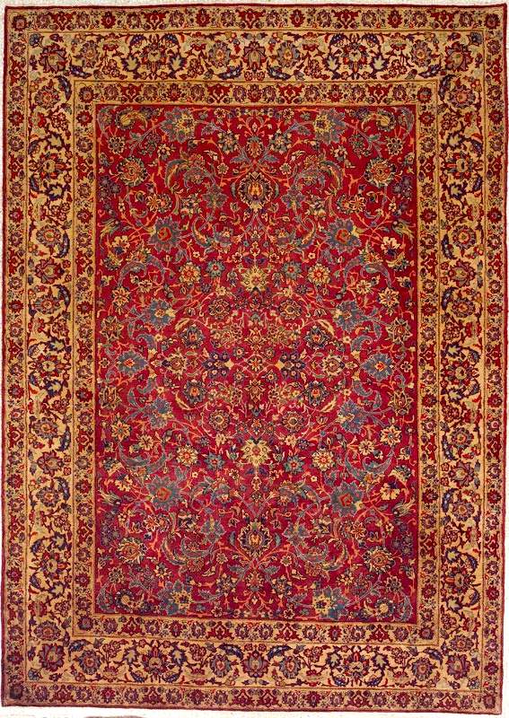 Yazd Rugs: Shah Abbass Style Yazd Carpet