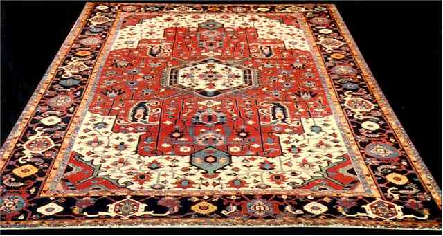 Persian Heriz carpet early 20th century from the collection of the United States Department of State (8th floor).
