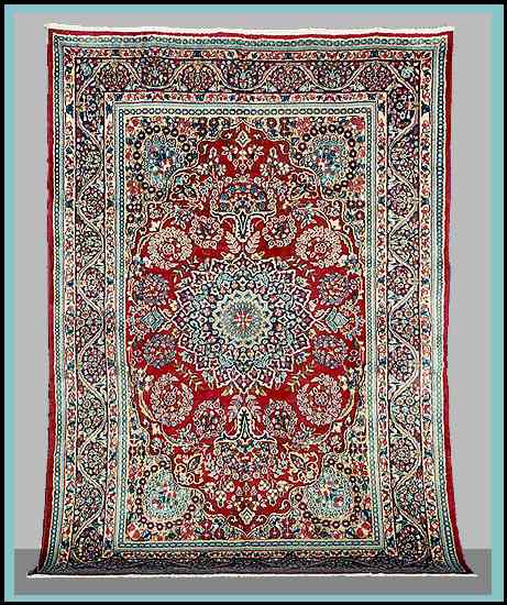 Yazd Rugs Floral Persian Yazd Carpet