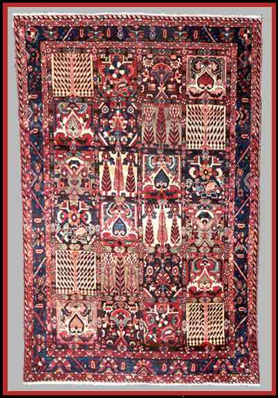 Bahktiari Rugs: Older Bakhtiari Panel Carpet
