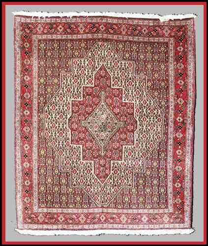 Persian Rugs/Kurdish Rugs: From the town of Bijar east to the Iraqi border is heavily Kurdish. This is a traditional Sennah pattern woven in a Bijar weave. I would certainly consider this a Kurdish Bijar.