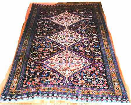 Khamseh Rugs: The Close Family Khamseh Confederation Bird Rug 