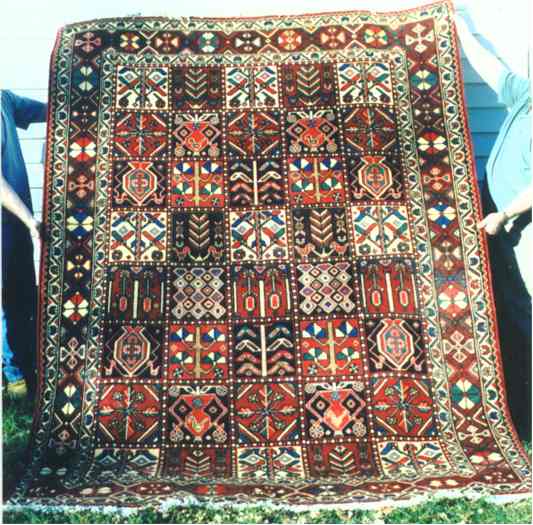 Bahktiari Rugs: Shahr Kurd Bakhtiari Panel Carpet 
