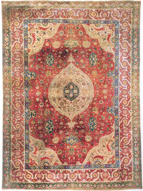 Small Silk Kashan (?) Rug