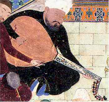 Persian Miniature Painting: Hats and Stringed Instruments