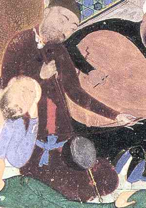 Persian Miniature Painting: Hats and Stringed Instruments