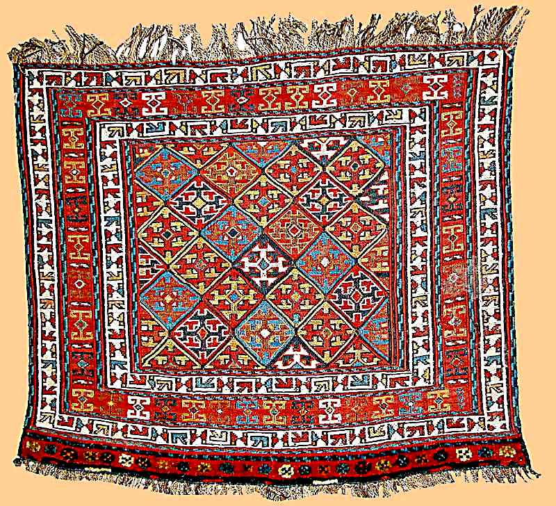 Persian Rugs/Kurdish Rugs: Shahsavan or Kurdish Soumakh Bag C. 1900 Rippon Boswell Lot 60 