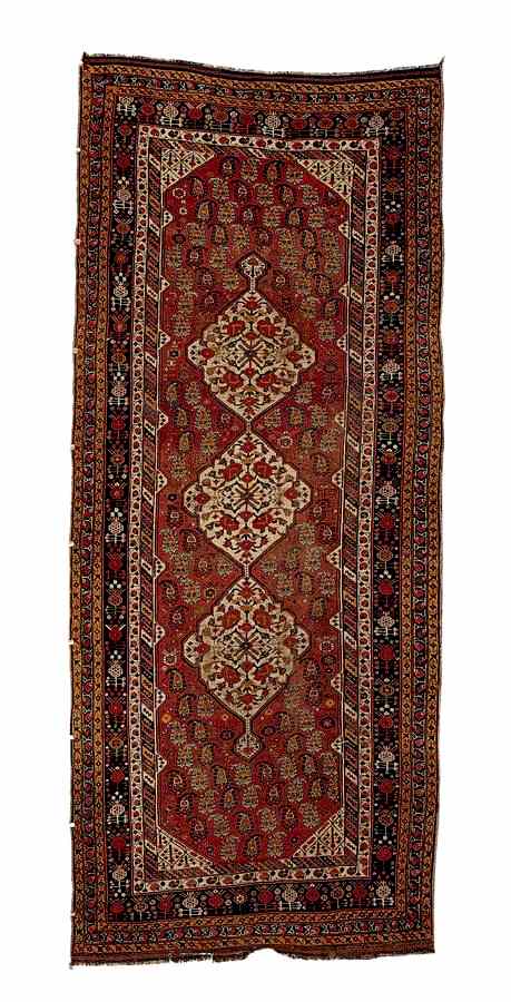 Khamseh Rugs: Khamseh Confederation Kelleh late 19th C. Sotheby's lot 1 