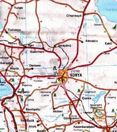 Konya Area Map