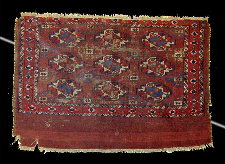 Antique Yomut Chuval w/ offset knotting from Cocoon 
