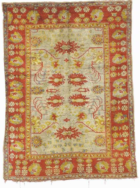 Oushak Rugs: Angora Oushak/Ushak carpet early 20th C. Sotheby's lot 15 Van Alen 