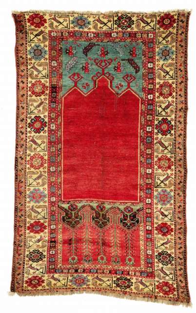 Ladik Prayer rug C. 1800 Nagel Lot 26