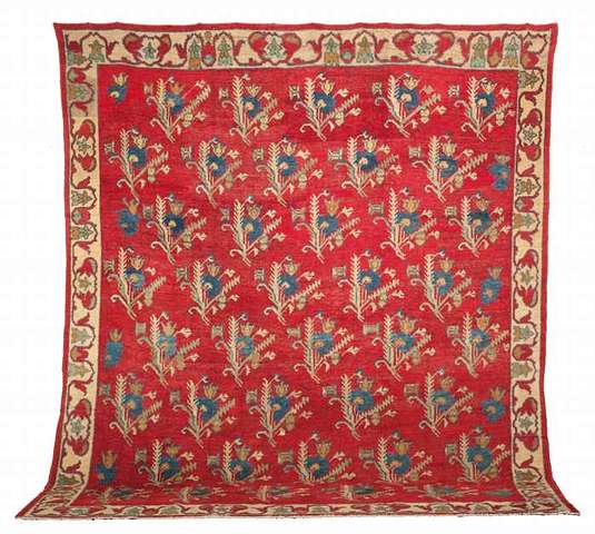 Oushak Rugs: Oushak/Ushak carpet late 19th C. Nagel Lot 141