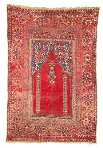 Nagel Ghordes Prayer Rug 18th C. Lot 19