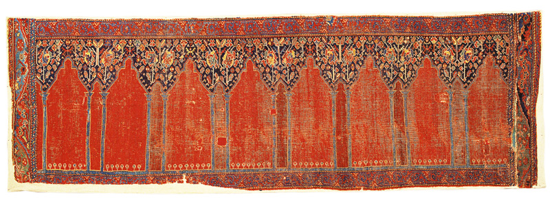 Oushak Rugs: Ushak Saph Fragment 17th C. Rippon-Boswell lot 54