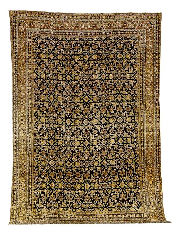 Yazd Rugs: Yazd Carpet C. 1900 Sotheby's lot 143