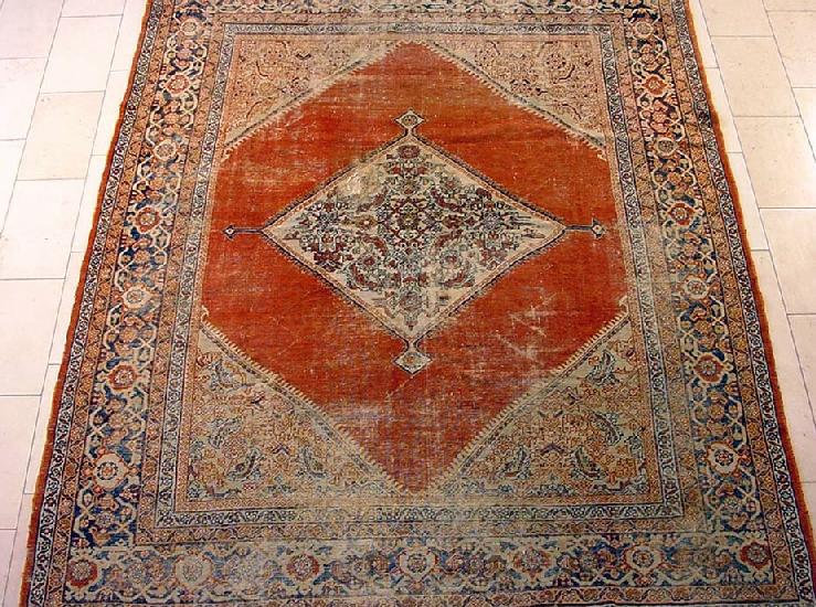 Oriental Rugs/Persian Rugs/Mahal Rugs: Mahal Carpet End 19th C. Van-Ham lot 580 