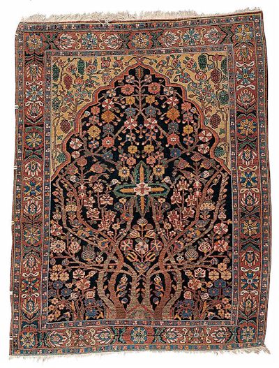 Sotheby's Mahal prayer rug C. 1900 lot 419 