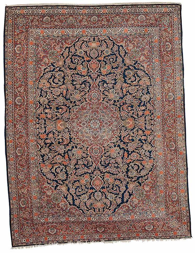 Kashan Rugs: A Kashan Carpet C. 1930 Sotheby's lot 438 