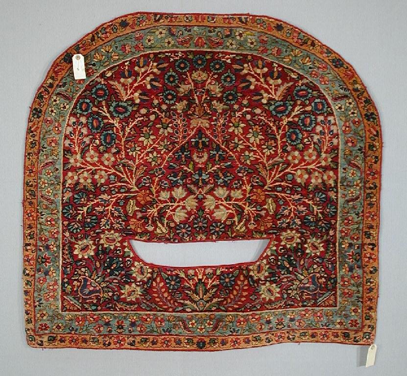 Oriental Rugs Persian Rugs Kerman Rugs Kirman Rugs Kerman saddle cover, c. 1920 W&W lot 446