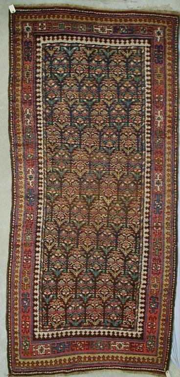 Persian Rugs/Kurdish Rugs: Kurdish long rug Persian or Caucasian C. 1800 W&W lot 133 
