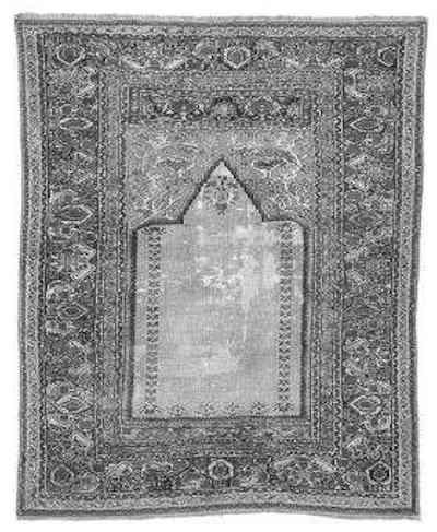Ghiordes Rugs Turkish Rugs Oriental Rugs Ghiordes Prayer Turkish Rug, ca. 1800