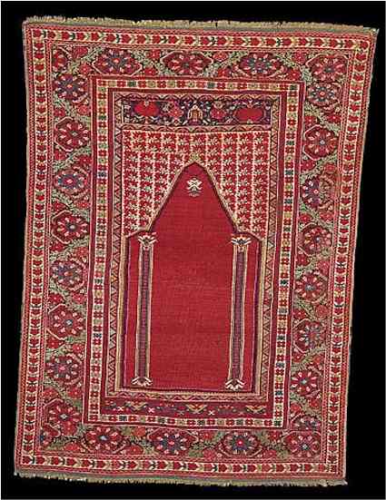 Ghiordes Rugs Turkish Rugs Oriental Rugs A Ghiordes Prayer Rug, lot 65 