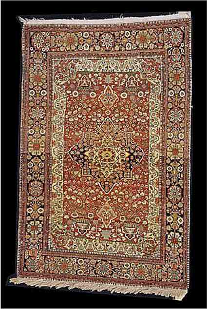 Antique Rugs/Persian Rugs: Mohtashem Kashan Rug, Sotheby's lot 116