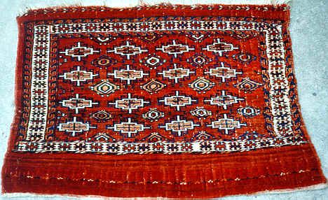 Yomud Rugs: Yomud Memling Gul Juval early 20th C