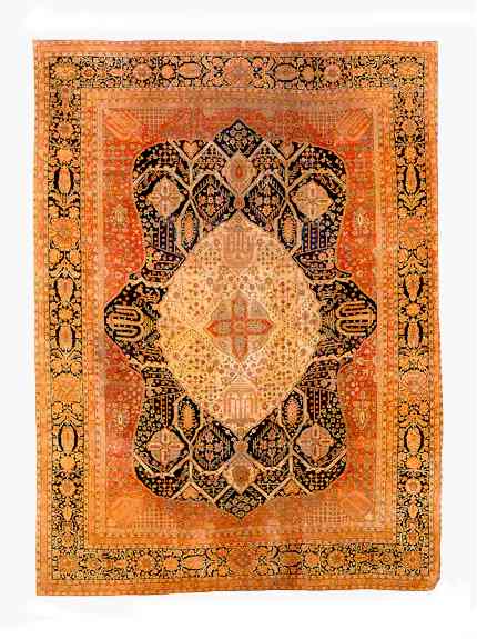 Mohtashem Kashan  Carpet Late 19th century 15 feet 11 inch by 12 foot 1 inch.