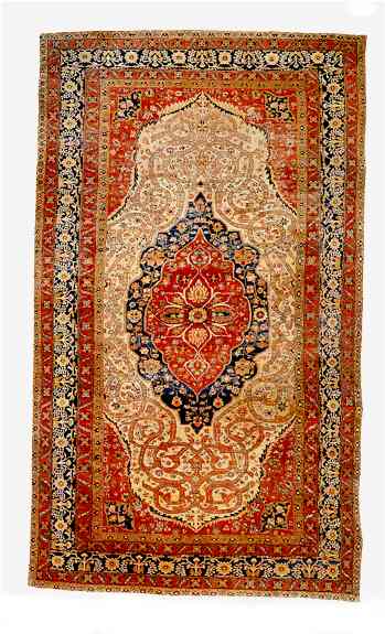 Kashan Kurk Carpet Possibly Mohtashem Circa 1910 17 feet 1 inch by 10 foot 1 inch.