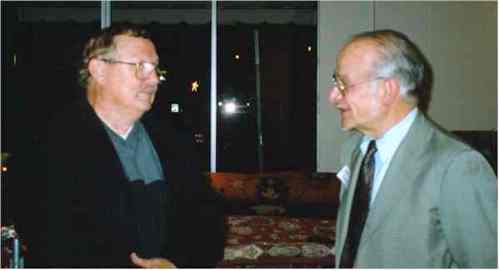 Dr, Murray Eiland Jr. (left) speaking with Dr. John Sommer